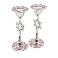 Kandelaars paars/roze