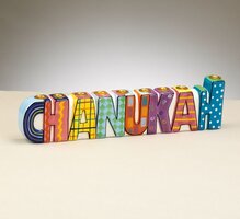 Ceramische Chanoekia handgeschiderd