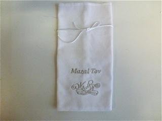 Glaszakje wit fluweel zilver