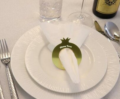 Servetring &#039;granaatappel&#039; (goudkleurig)