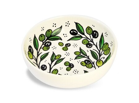  Schaaltje olijftak 12 cm