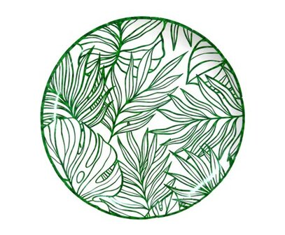 Bordjes Groene blaadjes 9 inch
