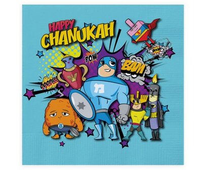 Chanoeka-servetten Superheld