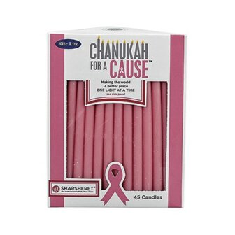 Chanoeka kaarsjes Pink Ribbon