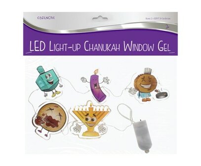 Raamgel stickers LED chanoeka