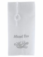 Glaszakje wit fluweel zilver