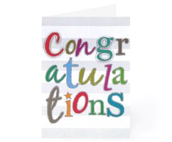 Kaart 'gefeliciteerd'