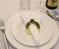 Servetring 'granaatappel' (goudkleurig)