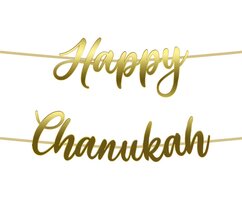 Chanoeka-slinger goudkleurig